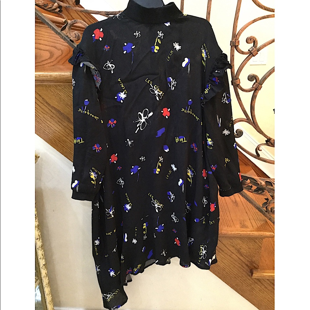 COLLUSION asymmetrical print dress